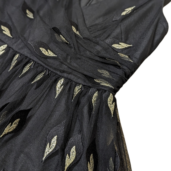 Shoshanna Midnight Joalyn Metallic Dress Sz 0 - Picture 3 of 7